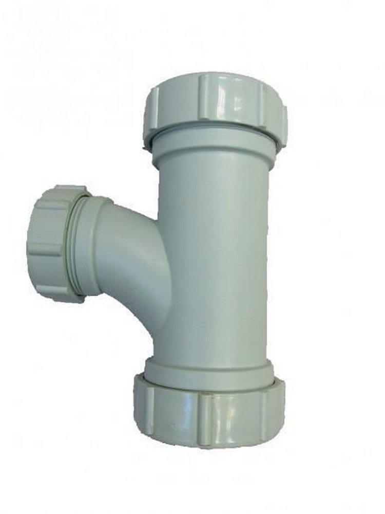 Labline&reg; Expansion Joint SDR 40 80 Reducing Sanitary Polypropylene Tee 