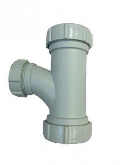 3 x 2 in. Expansion Joint SDR 40 80 Reducing Sanitary Polypropylene Tee