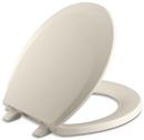 Round Closed Front Toilet Seat with Cover in Almond