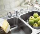 CFG Polished Chrome Two Handle Widespread Kitchen Faucet 