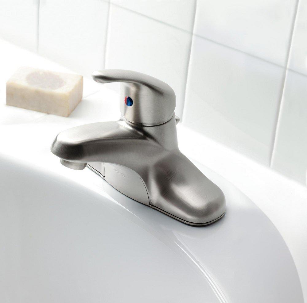 Cleveland Faucet Group Brushed Nickel Single Handle Centerset Bathroom Sink Faucet 