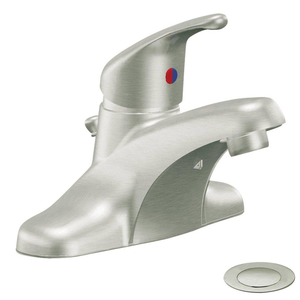 Cleveland Faucet Group Brushed Nickel Single Handle Centerset Bathroom Sink Faucet 