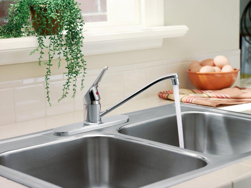 Cleveland Faucet Group Polished Chrome Centerset Kitchen Faucet 