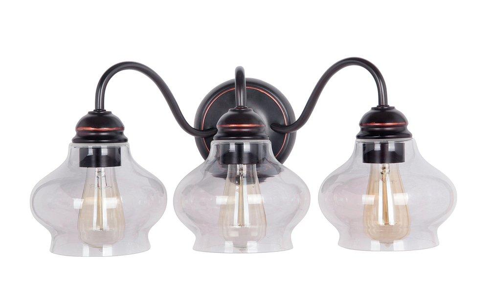 Craftmade Oiled Bronze Gilded 60W 3-Light Bath Vanity Fixture 