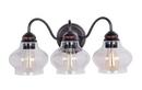 Craftmade Oiled Bronze Gilded 60W 3-Light Bath Vanity Fixture 
