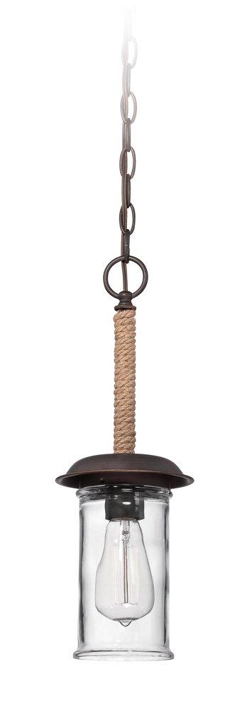 Craftmade Aged Bronze Brushed 17-15/100 in. 1-Light 100W Mini Pendant 