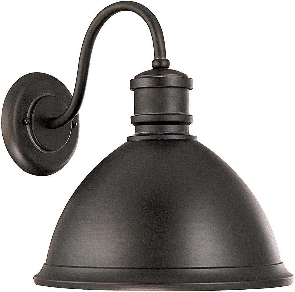 Capital Lighting Old Bronze 14-1/2 in. 75W 1-Light Outdoor Wall Fixture 