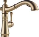 Delta Faucet Champagne Bronze Single Handle Pull Out Kitchen Faucet 