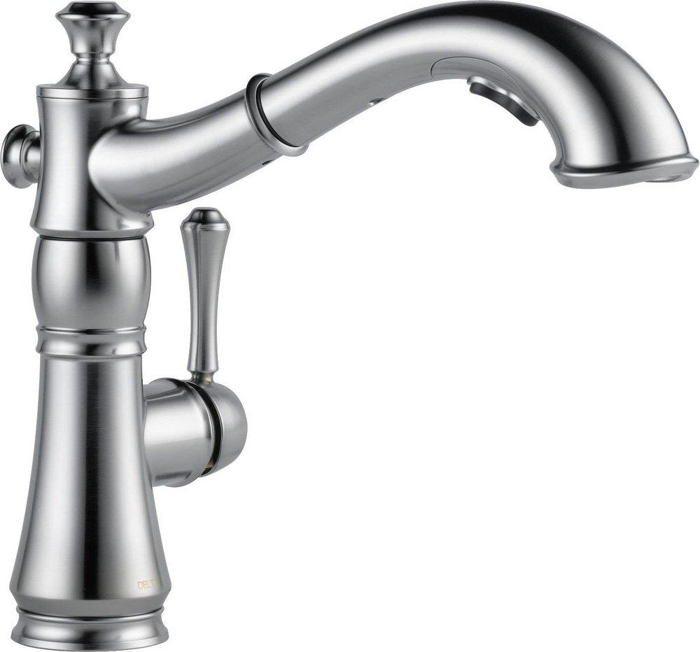 Delta Faucet Arctic Stainless Single Handle Pull Out Kitchen Faucet 