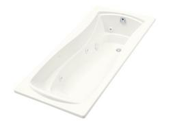 72 x 36 in. Whirlpool Drop-In Bathtub with Reversible Drain in White