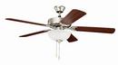 Kichler Lighting Brushed Nickel 52 x 15-1/2 in. 5-Blade Ceiling Fan with Light Kit 