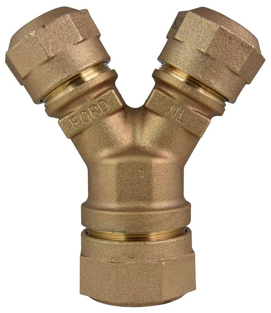 Ford Meter Box Quick Joint Brass Reducing Branch Wye 