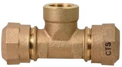 1 in. Quick Joint x FIP Water Service Brass Tee