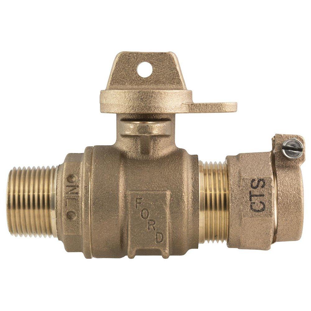 Ford Meter Box MIPT x Pack Joint Brass Ball Valve Curb Stop 