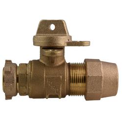3/4 in. Grip Joint x Meter Yoke Brass Ball Valve with Tee Handle