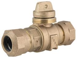 1 in. Quick Joint Brass Ball Valve Curb Stop