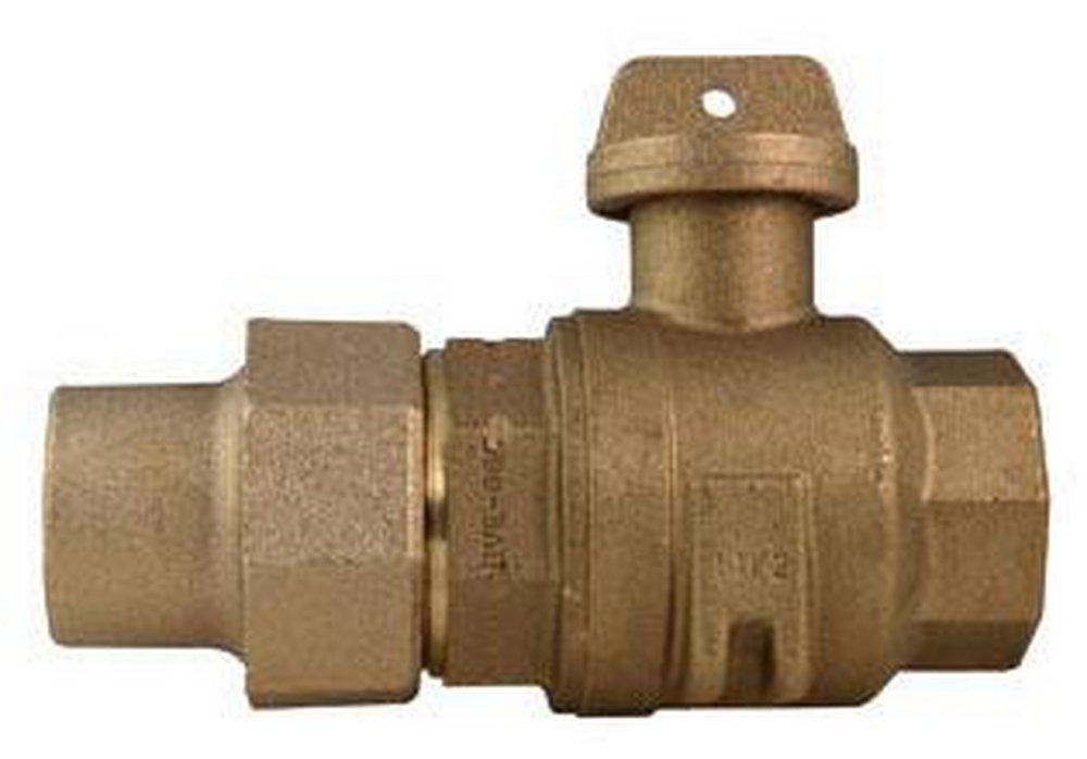 Ford Meter Box Flared x FIPT Brass Ball Valve Curb Stop 