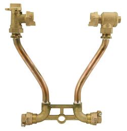 1 in. D P Swivel x MIP Swivel Brass Straight Meter Setter