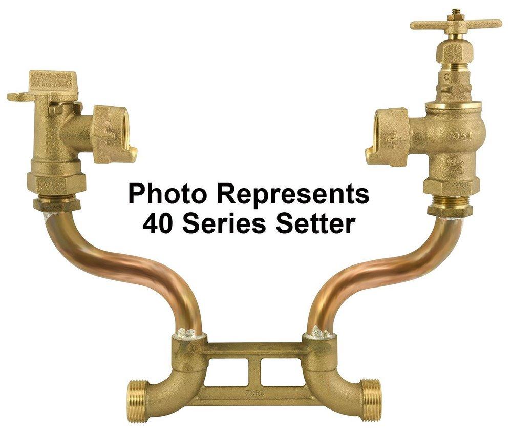 Ford Meter Box 5/8 x 3/4 in. Meter Resetter with Angle Meter Valve and Angle Compression Valve 