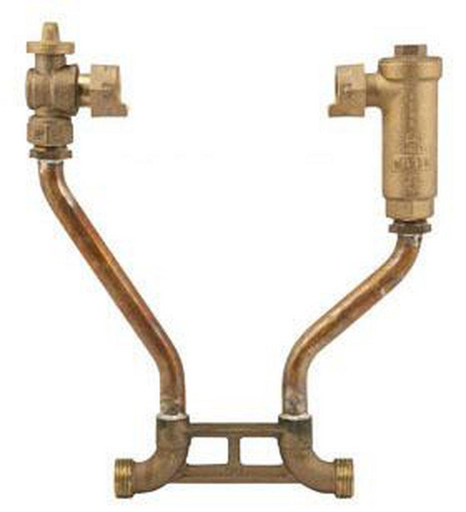 Ford Meter Box 5/8 x 3/4 in. Meter Resetter with Angle Ball Valve and Angle Cartridge Dual Check Valve 
