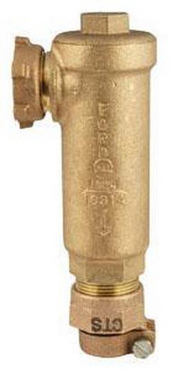 5/8 x 1 in. Meter x Pack Joint Brass Angle Cartridge Dual Check Valve