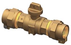 1 in. Pack Joint Brass Ball Curb Valve