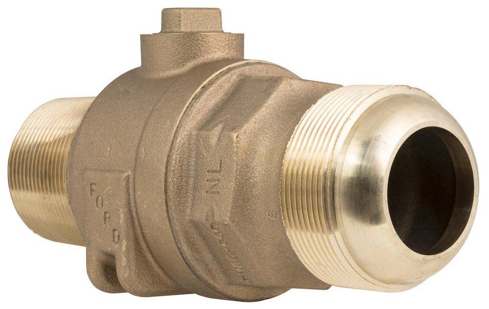 Ford Meter Box CC x Flared Brass Corporation Stop (Less Nut) 