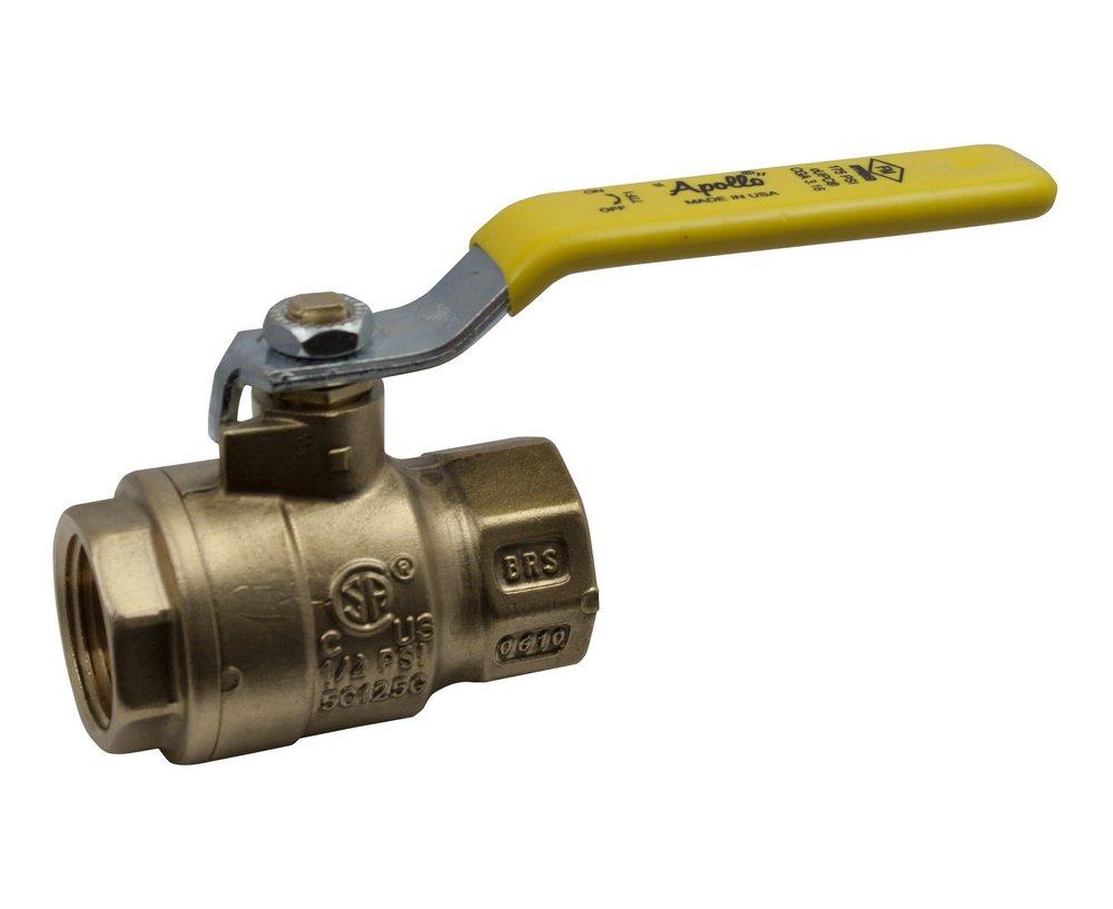 Apollo Valves Yellow Brass Full Port NPT 600# Ball Valve 