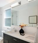 George Kovacs Polished Chrome 40W 1-Light Medium E-26 Base LED Bath Light with Mitered White Glass 