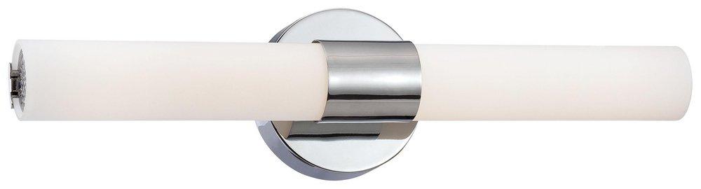 George Kovacs Polished Chrome 20W 2-Light LED Bath Light with Etched Opal Glass 