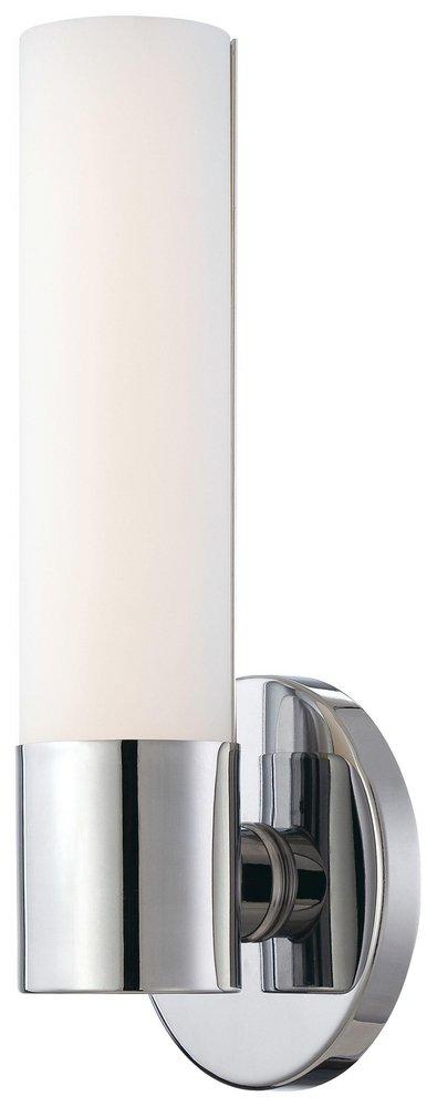 George Kovacs Polished Chrome 10W 1-Light LED Wall Sconce with Etched Opal Glass 