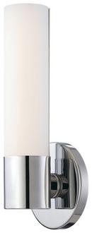George Kovacs Polished Chrome 10W 1-Light LED Wall Sconce with Etched Opal Glass 