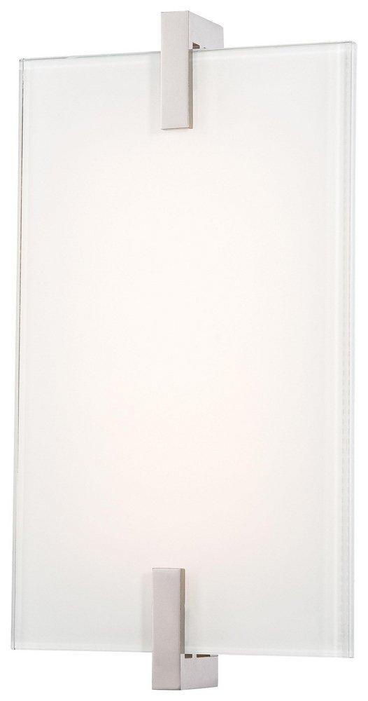 George Kovacs Polished Nickel 12W 1-Light LED Bath Light with Clear Glass 