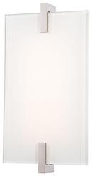 George Kovacs Polished Nickel 12W 1-Light LED Bath Light with Clear Glass 