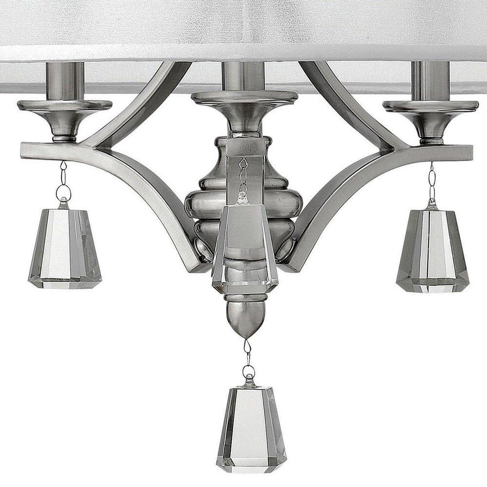 Fredrick Ramond Brushed Nickel 3-Light Semi-Flushmount Ceiling Light 
