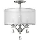 Fredrick Ramond Brushed Nickel 3-Light Semi-Flushmount Ceiling Light 
