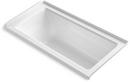 60 x 30 in. Bathtub with Right Hand Drain and Integral Flange in White