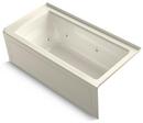 KOHLER Biscuit 60 x 30 in. Whirlpool Alcove Bathtub Right Drain 