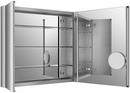 30 in. Aluminum Medicine Cabinet with Adjustable Magnifying Mirror and Slow-Close Door