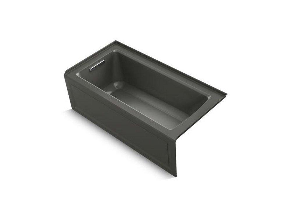 KOHLER Thunder&trade; Grey 60 x 30 in. Soaker Alcove Bathtub Left Drain 