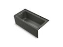 60 in. x 30 in. Soaker Alcove Bathtub with Left Drain in Thunder™ Grey