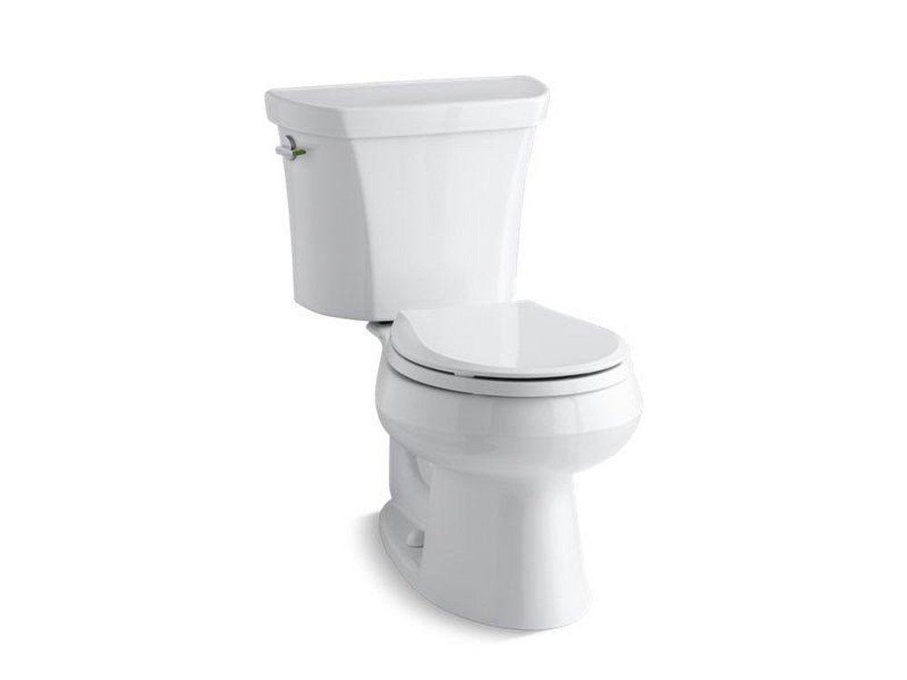 KOHLER White 1.6 gpf Round Two Piece Toilet in Biscuit 