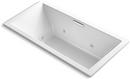 72 x 36 in. Whirlpool Drop-In Bathtub with Center Drain in White