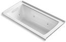 60 x 30 in. Whirlpool Alcove Bathtub with Left Drain in White