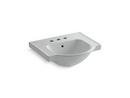 21 x 18-1/4 in. Rectangular Pedestal Bathroom Sink in Ice™ Grey