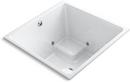 48 x 48 in. Air Bath Drop-In Bathtub with Center Drain in White
