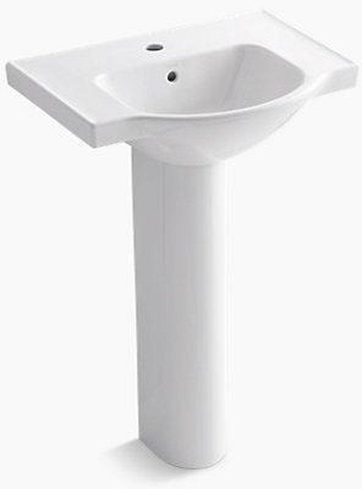 KOHLER White 1-Hole Pedestal Sink 