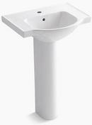 KOHLER White 1-Hole Pedestal Sink 