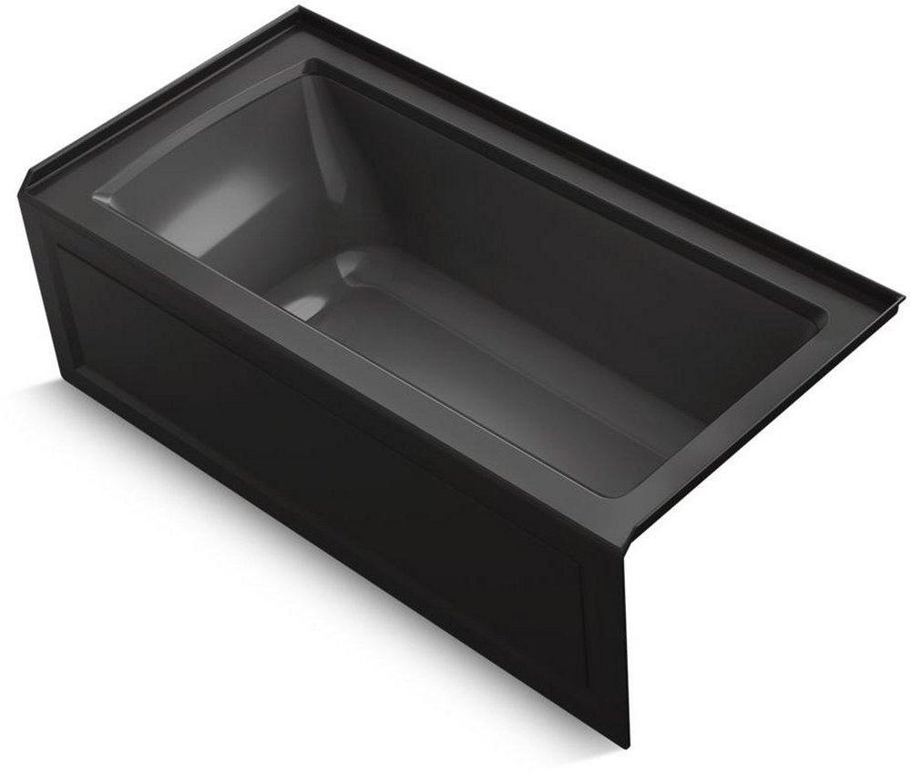 KOHLER Black Black&trade; 60 x 30 in. Soaker Alcove Bathtub Right Drain 