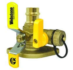 1 in. Forged Brass Uni-flange Ball Valve with Detachable Rotating Flange and Drain
